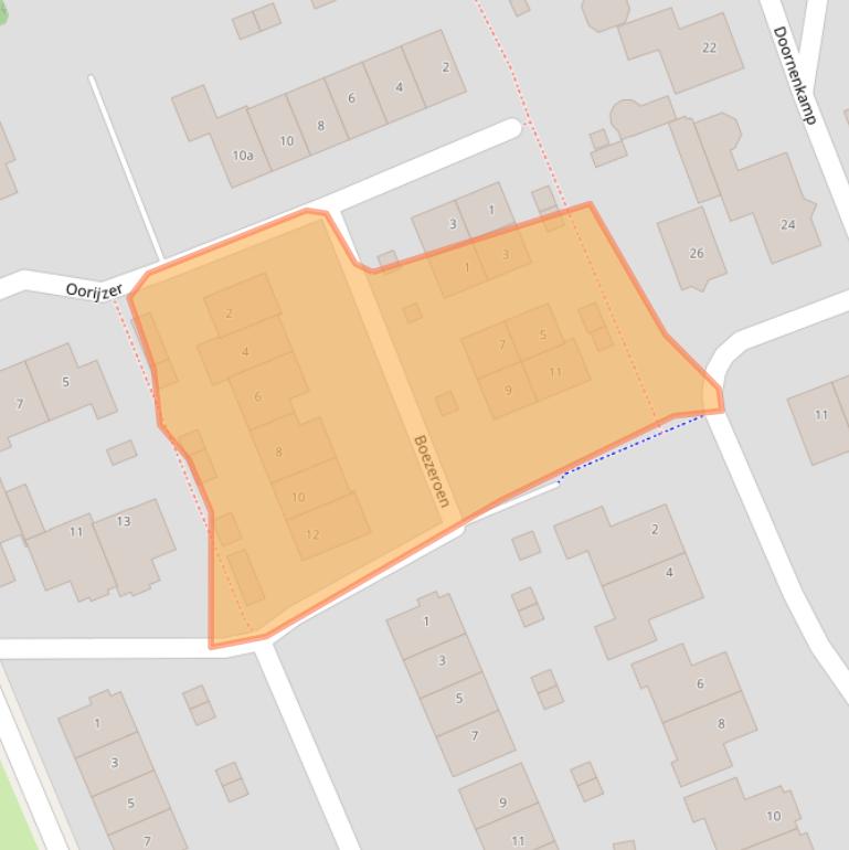 Kaart van postcodegebied 8077TN.