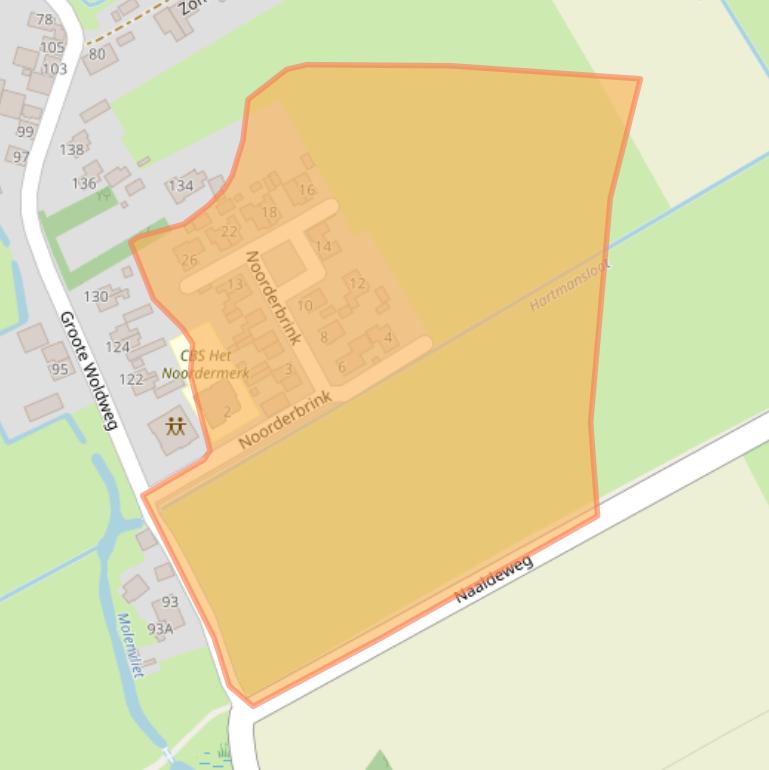 Kaart van postcodegebied 8079TN.