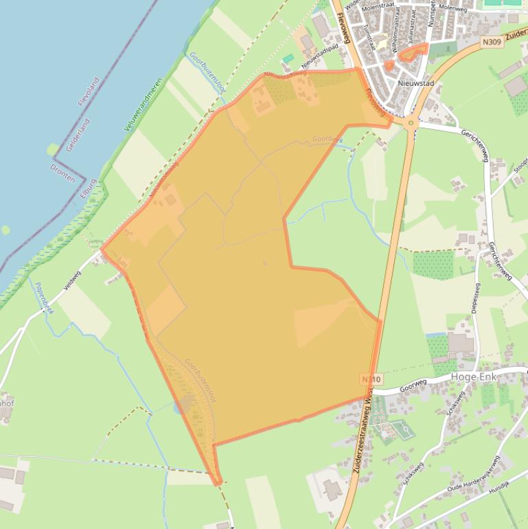 Kaart van postcodegebied 8081AA.