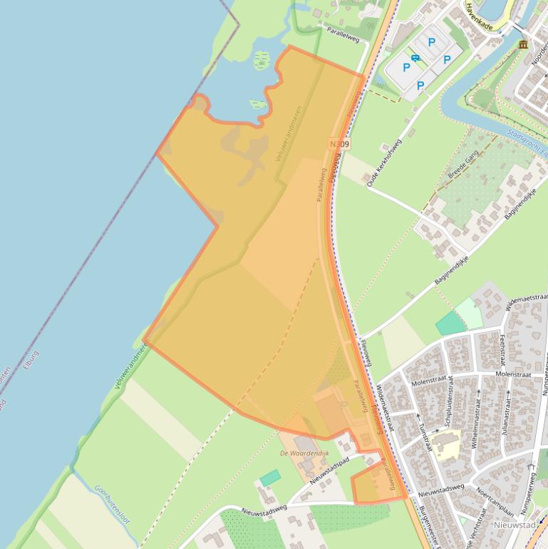 Kaart van postcodegebied 8081AD.