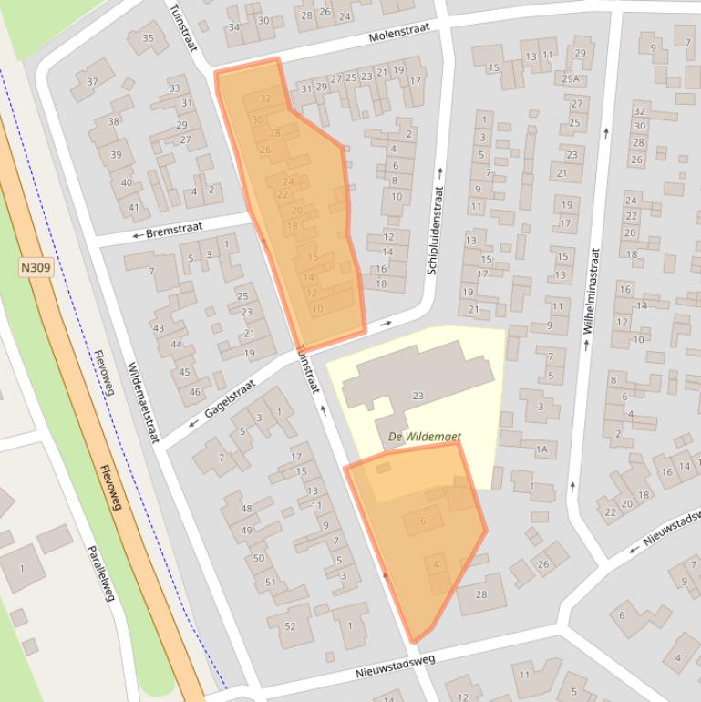 Kaart van postcodegebied 8081AM.