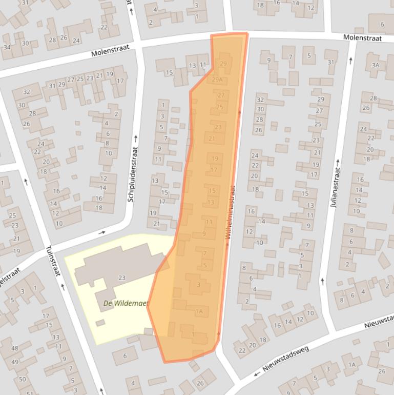 Kaart van postcodegebied 8081AS.