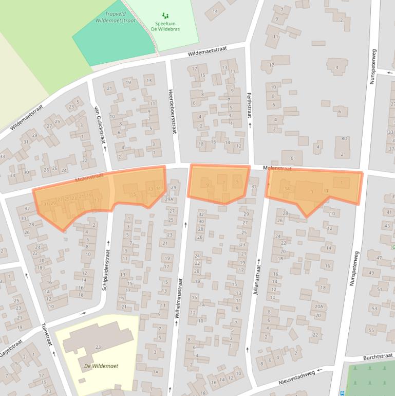 Kaart van postcodegebied 8081BB.