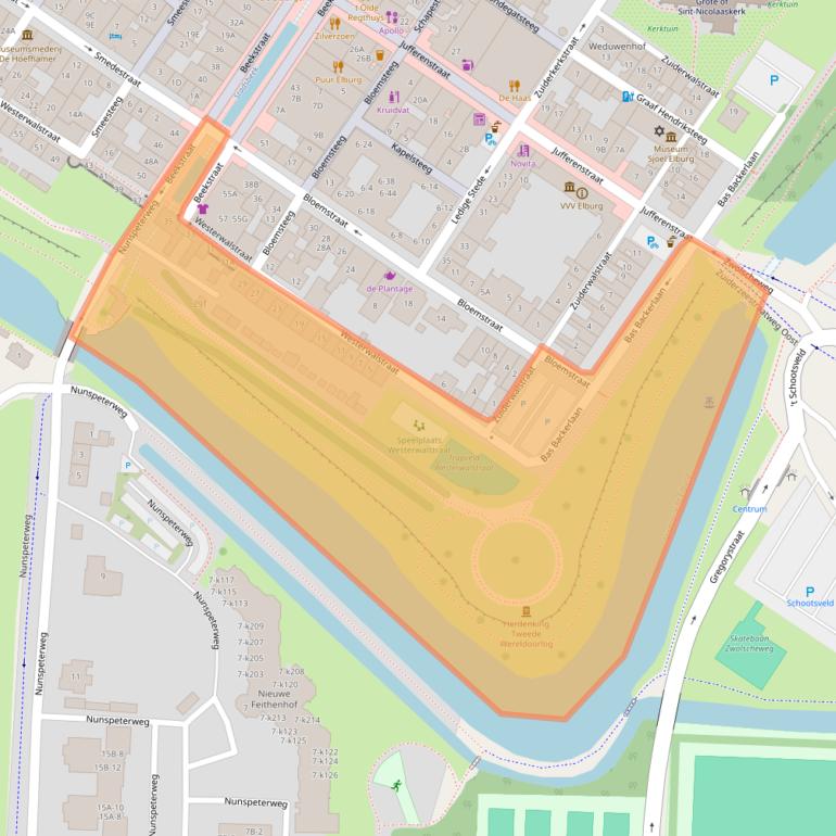 Kaart van postcodegebied 8081CA.