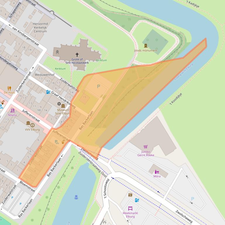 Kaart van postcodegebied 8081CE.