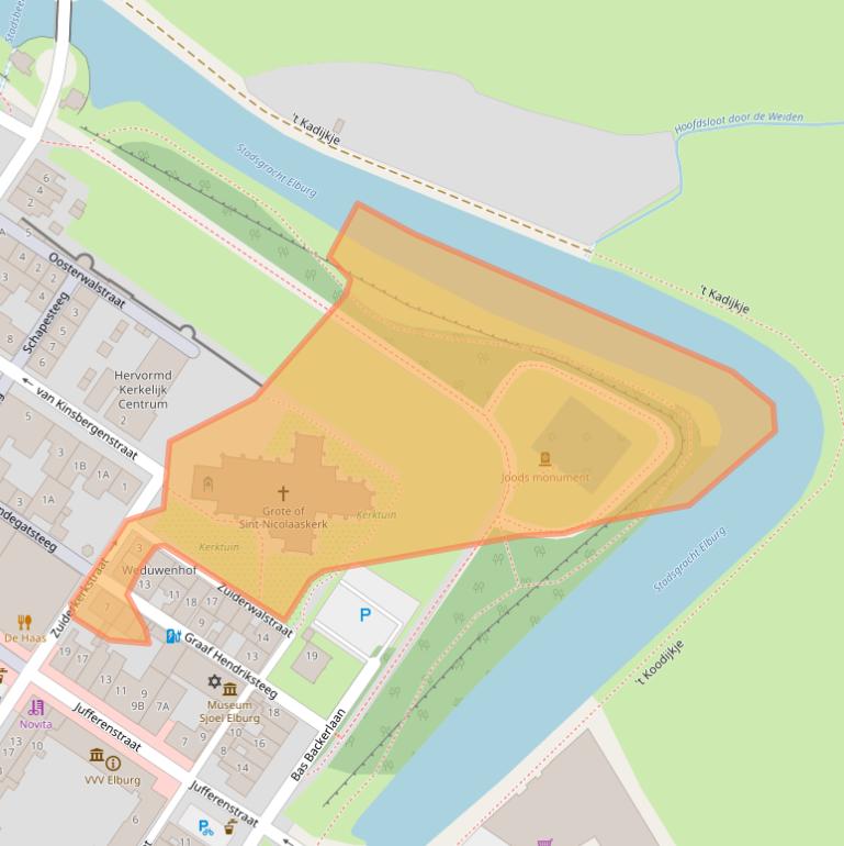 Kaart van postcodegebied 8081CJ.