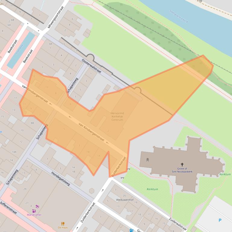 Kaart van postcodegebied 8081CL.