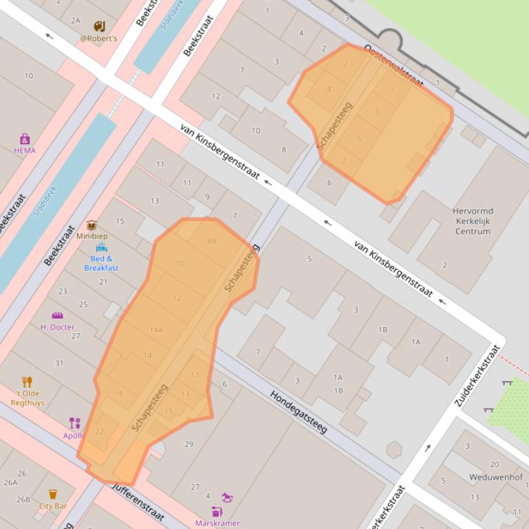 Kaart van postcodegebied 8081CN.