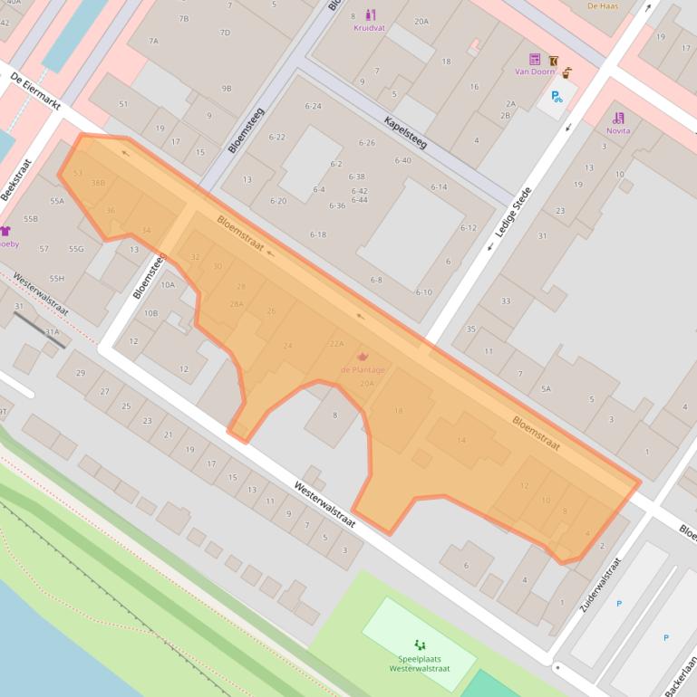 Kaart van postcodegebied 8081CW.