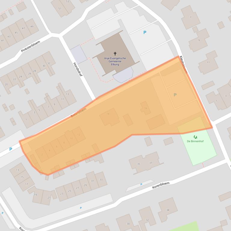 Kaart van postcodegebied 8081DJ.