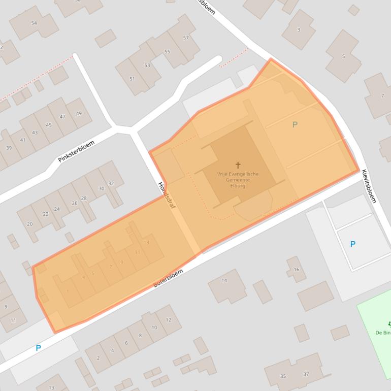 Kaart van postcodegebied 8081DK.