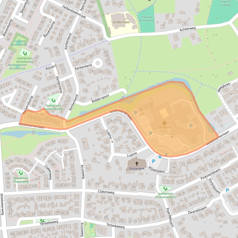 Kaart van postcodegebied 8081DL.