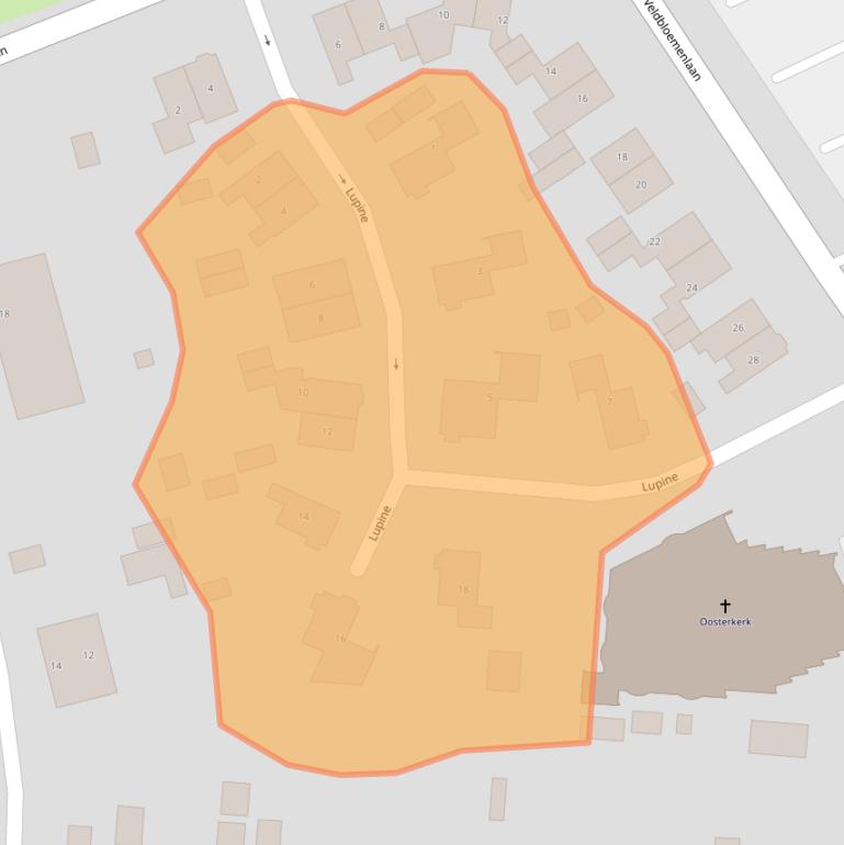 Kaart van postcodegebied 8081DP.