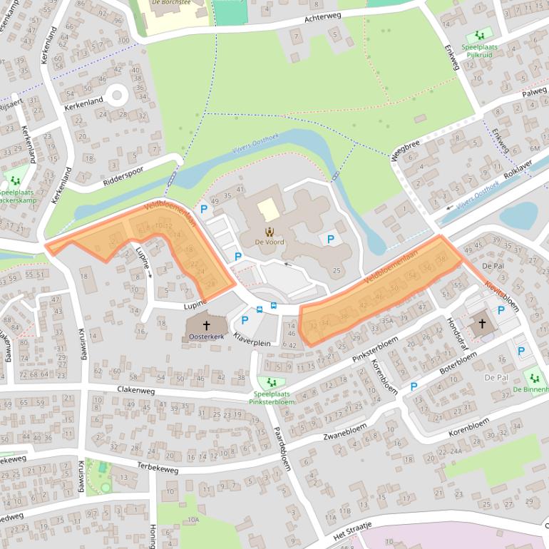 Kaart van postcodegebied 8081DZ.