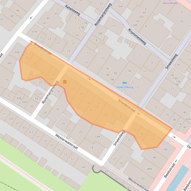 Kaart van postcodegebied 8081EH.