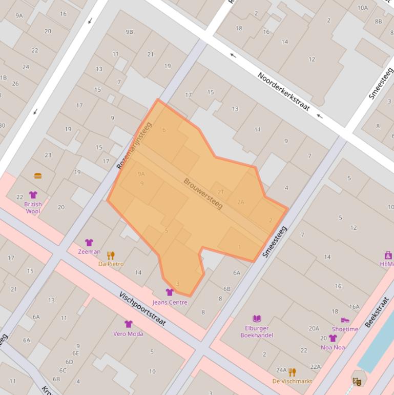 Kaart van postcodegebied 8081EK.