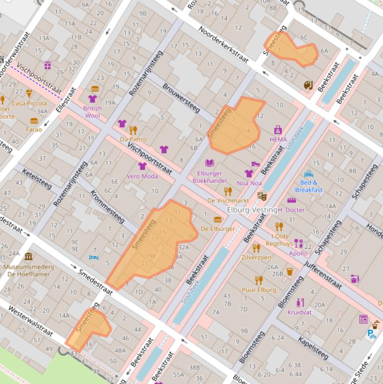 Kaart van postcodegebied 8081EM.