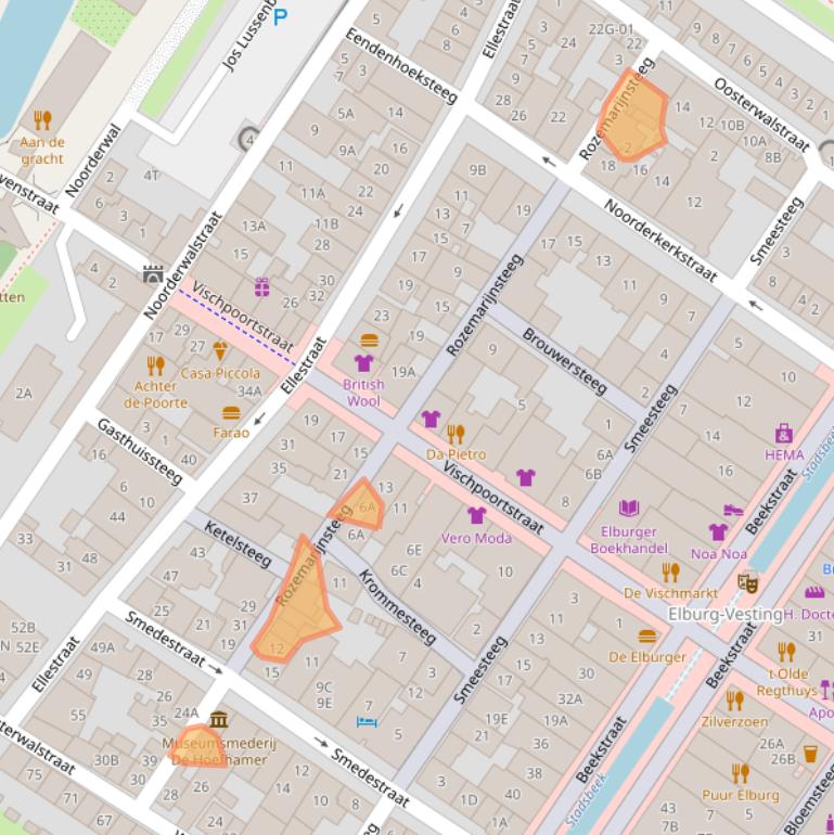 Kaart van postcodegebied 8081GB.