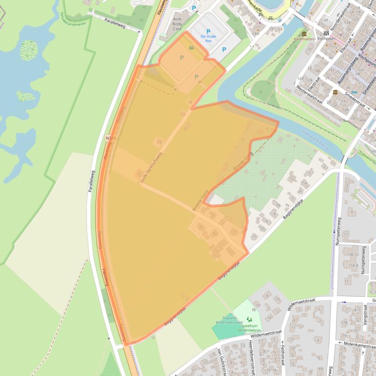 Kaart van postcodegebied 8081GW.