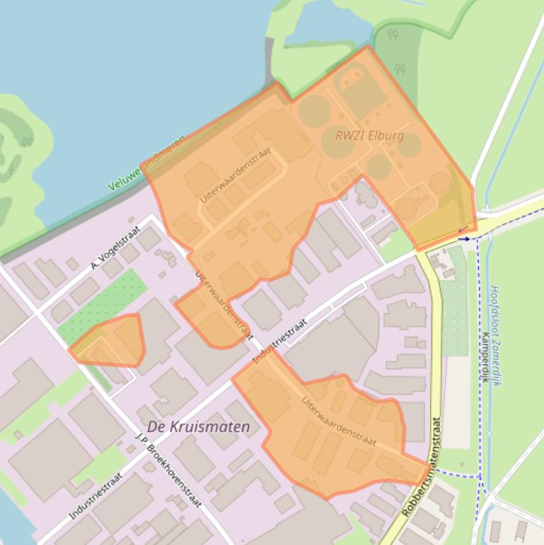 Kaart van postcodegebied 8081HJ.