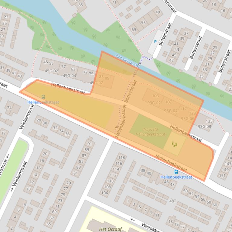 Kaart van postcodegebied 8081HS.