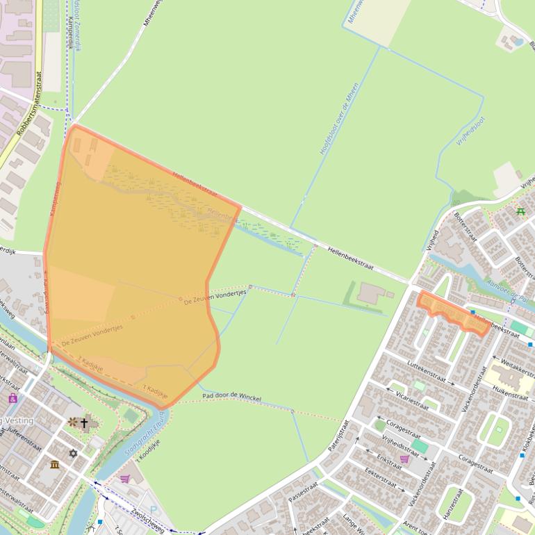 Kaart van postcodegebied 8081HW.