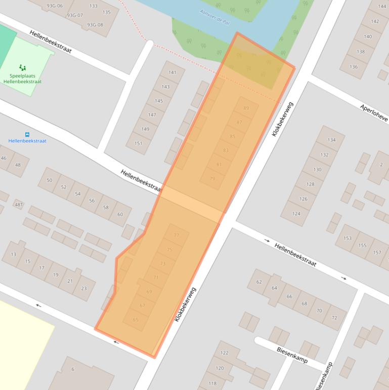 Kaart van postcodegebied 8081JZ.