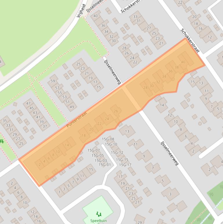 Kaart van postcodegebied 8081KB.