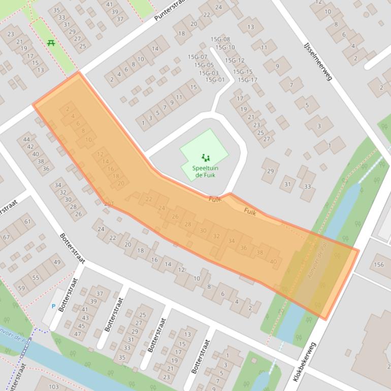 Kaart van postcodegebied 8081KD.