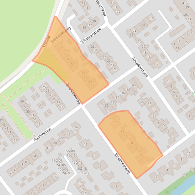 Kaart van postcodegebied 8081KG.