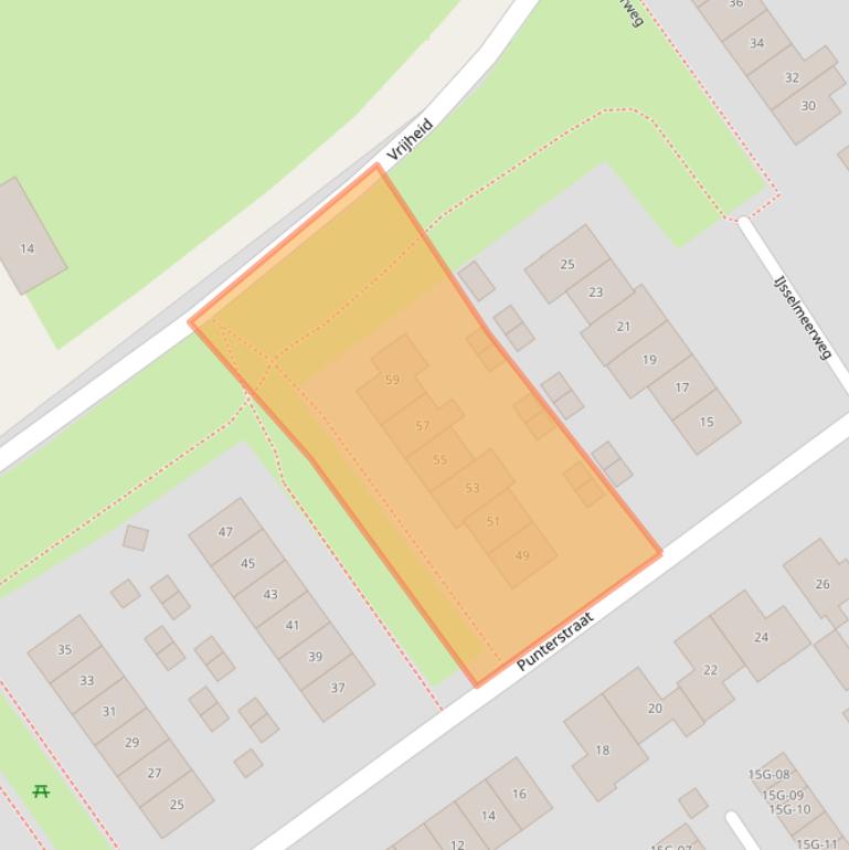 Kaart van postcodegebied 8081KH.