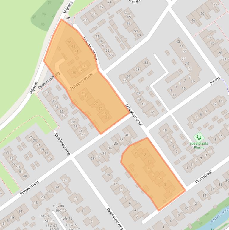 Kaart van postcodegebied 8081KL.