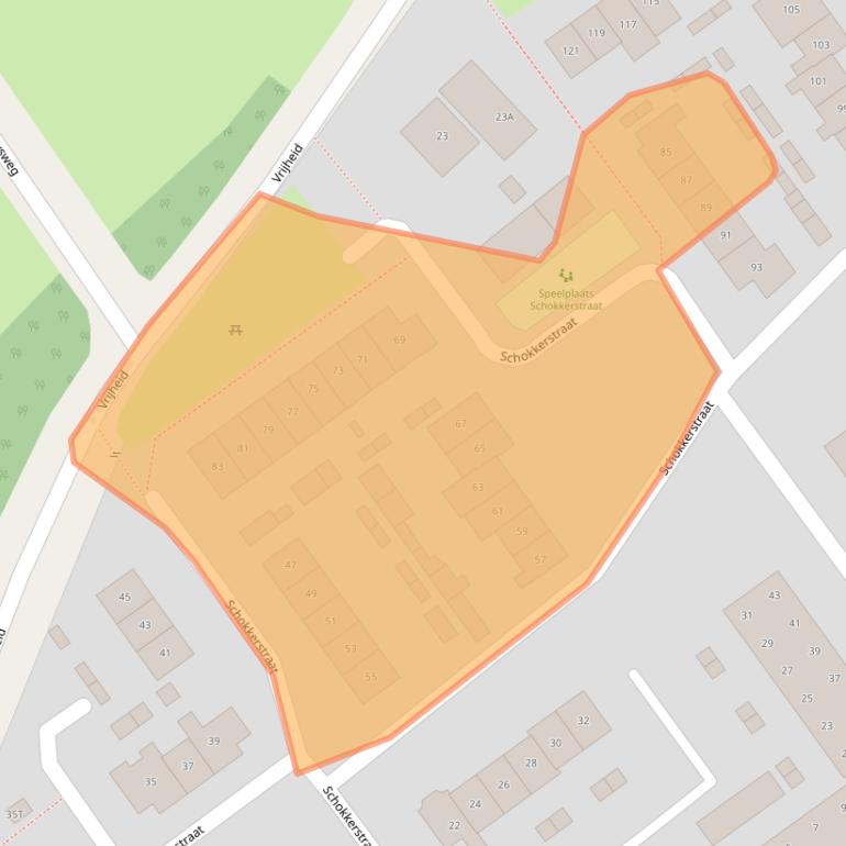 Kaart van postcodegebied 8081KM.