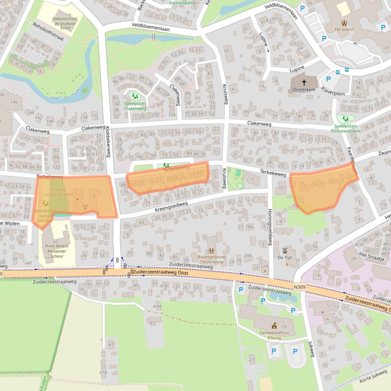 Kaart van postcodegebied 8081KX.
