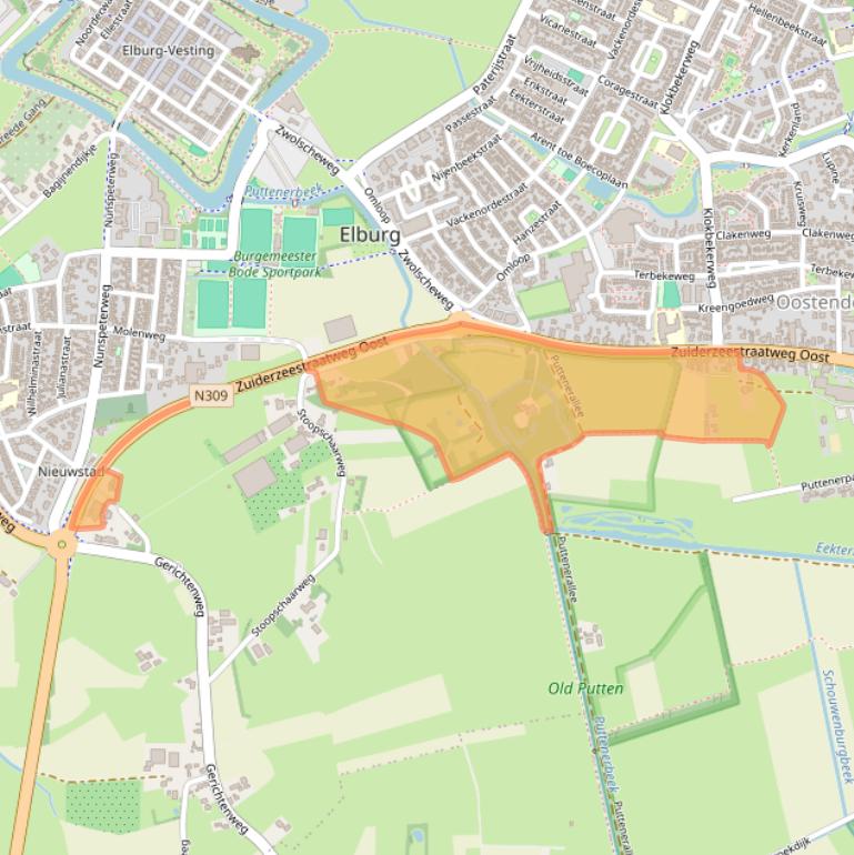 Kaart van postcodegebied 8081LB.