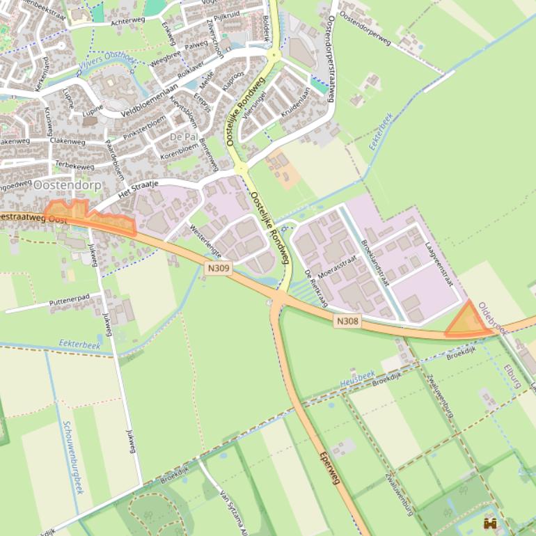 Kaart van postcodegebied 8081LC.