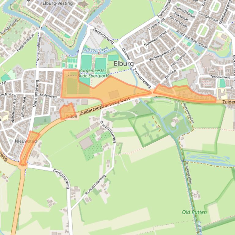 Kaart van postcodegebied 8081LE.