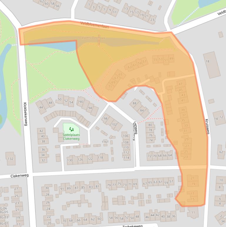 Kaart van postcodegebied 8081LS.