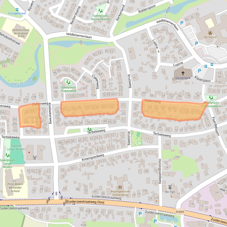 Kaart van postcodegebied 8081LT.