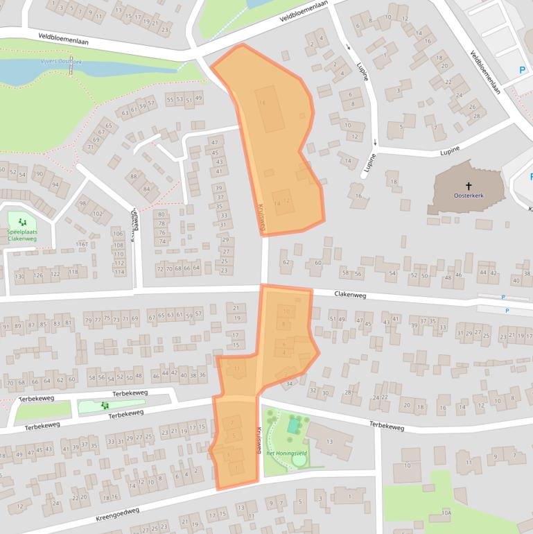 Kaart van postcodegebied 8081LW.