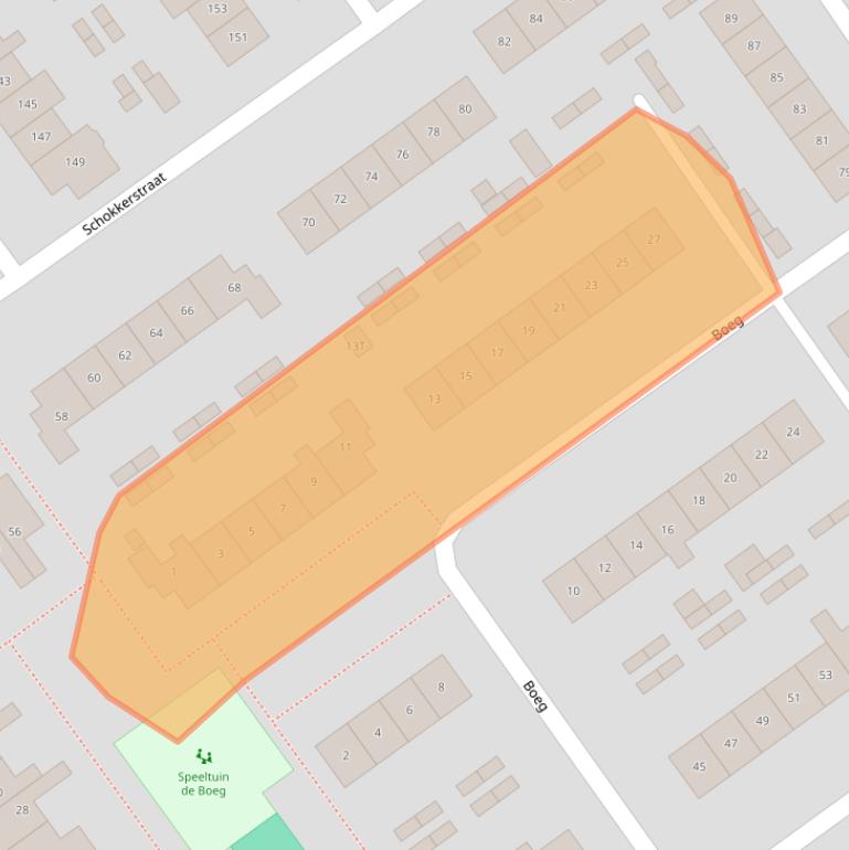 Kaart van postcodegebied 8081ML.