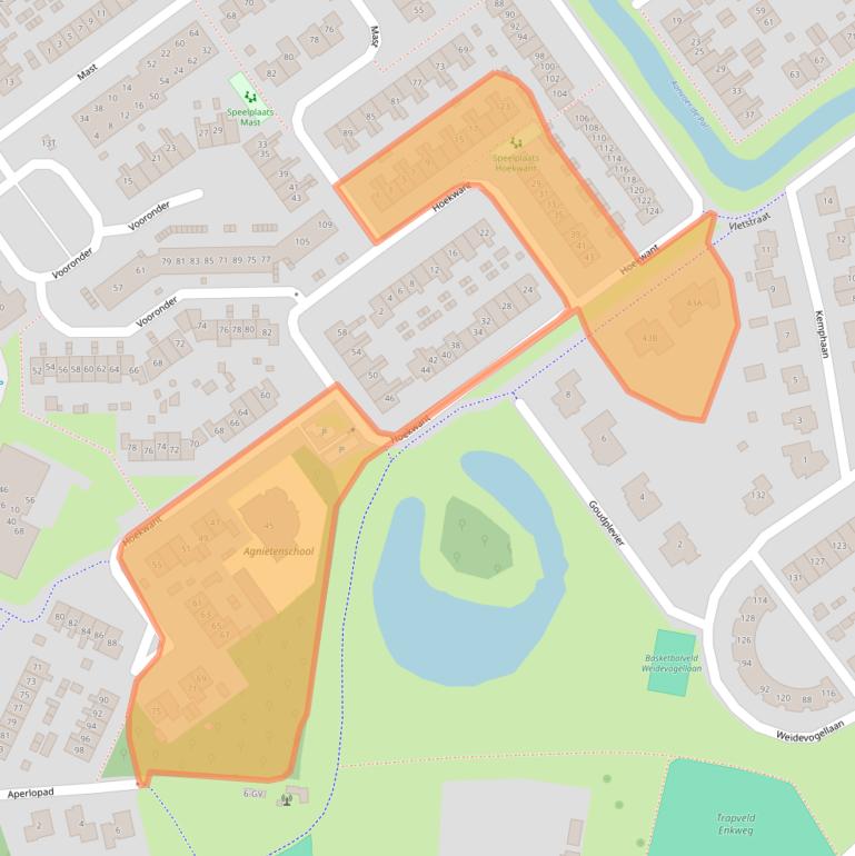 Kaart van postcodegebied 8081NB.