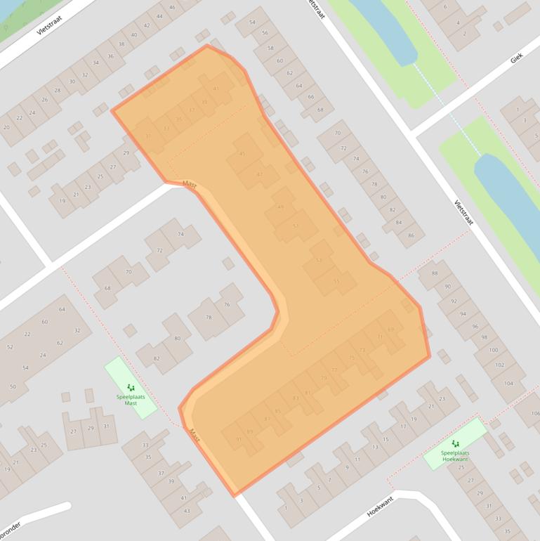 Kaart van postcodegebied 8081NH.