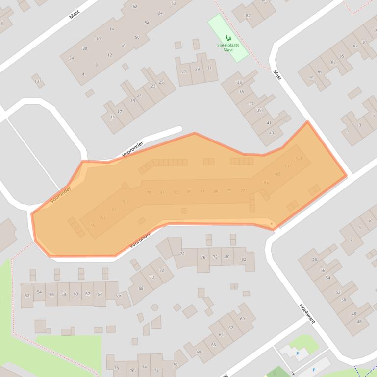 Kaart van postcodegebied 8081NN.