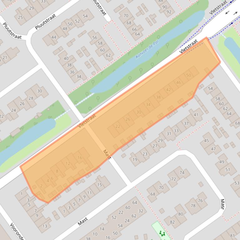 Kaart van postcodegebied 8081NP.