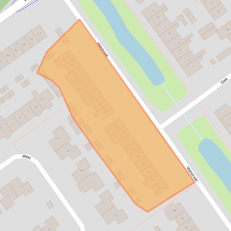 Kaart van postcodegebied 8081NR.