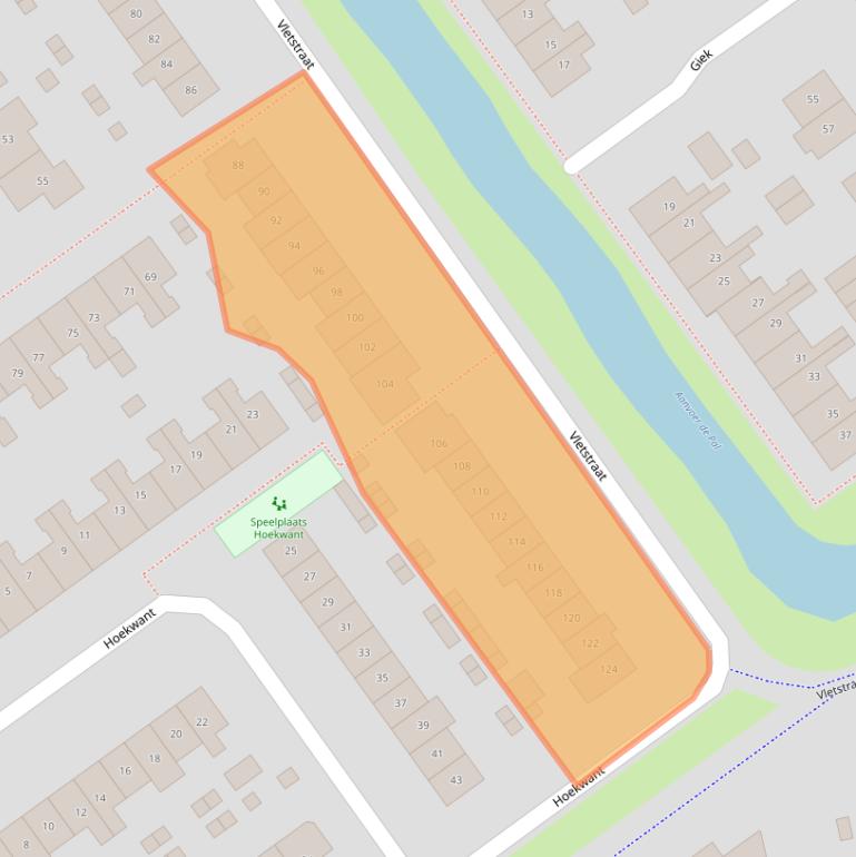 Kaart van postcodegebied 8081NS.