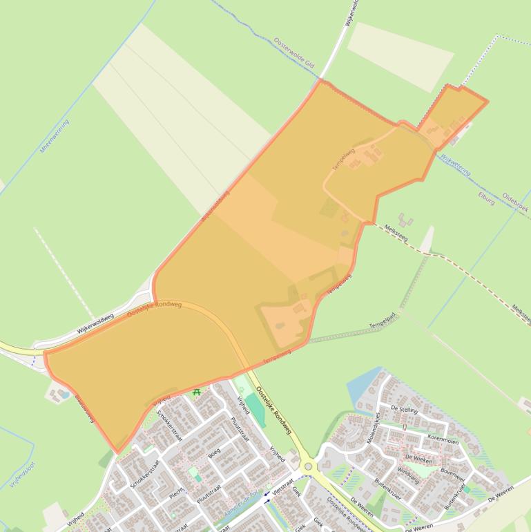 Kaart van postcodegebied 8081PK.