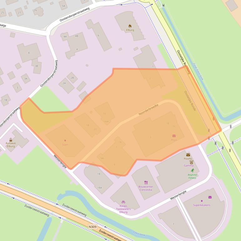 Kaart van postcodegebied 8081PX.