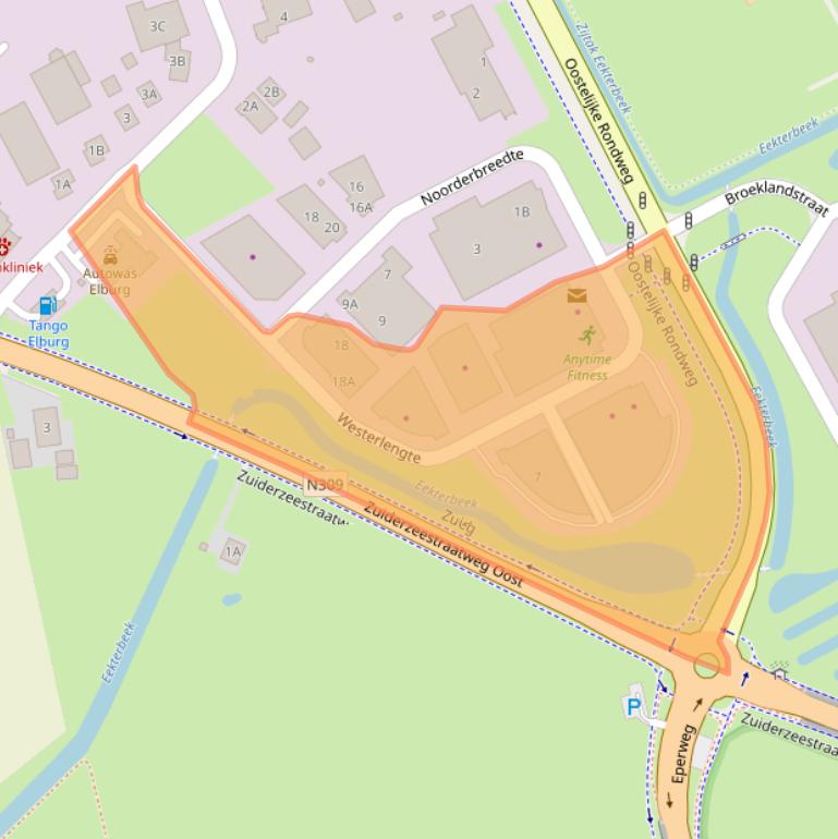 Kaart van postcodegebied 8081PZ.